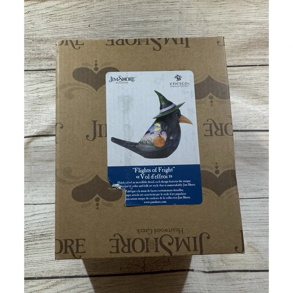 NIB Jim Shore Flights of Fright Halloween Crow #6009510 New in Box Tb18
